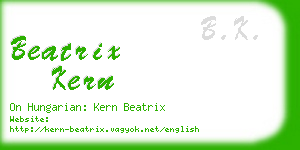 beatrix kern business card